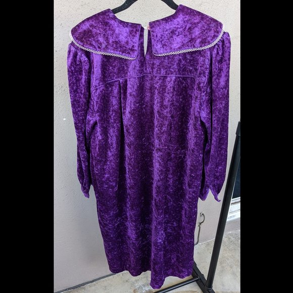 💜Vintage Purple Velvet Painters Smock Costume - Picture 2 of 6